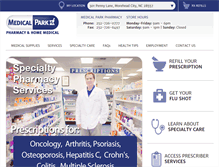 Tablet Screenshot of medicalparkpharmacy.net